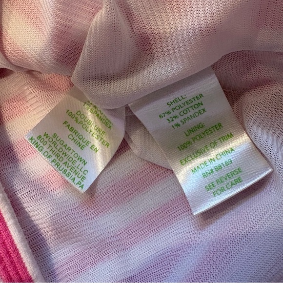 Lilly Pulitzer Whiting Hotty Pink Ottoman Stripe Cut Out Jersey Shift Dress,Sz 6 - Picture 15 of 15